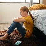 Preteen Bullied Girl Feeling Lonely And Sad At Home